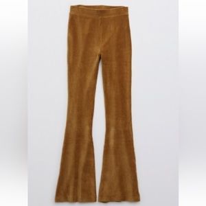 Aerie Groove-On Velour High Waisted Flare Pant